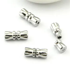 Yiwu Aceon Jewelry Stainless Steel 1mm Hole Thin Wire Rope Connector Flower Pattern Screw Round Hole Clasp