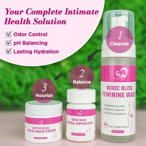 Chinaherbs - Kit de Cuidado Femenino Vegano, Lavado Vaginal Diario, Supositorio de Ácido Bórico, Bálsamo Natural para la Vulva, Boric Bliss - Product Image 5