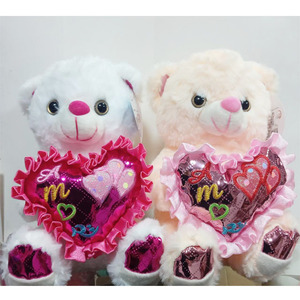 Bambola di peluche personalizzata san valentino orsacchiotto con cuore peluche ti amo te e amo orso regalo di festa produttore - Product Image 3