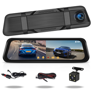 Podofo 9.66'' 1080P Dual Lens IPS Touch Screen DashCam Rearview Mirror Dashcam Loop Recording Night Vision Wholesale - Product Image 6