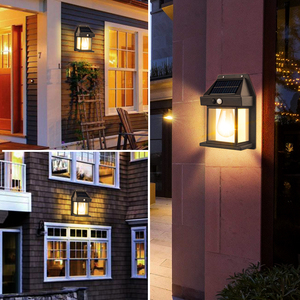 Solar IP65 Tungsten <b>Wire</b> Bulb Wall Lights Garden Lights Outdoor Waterproof Led Garden Landscape Decorative Lights - Product Image 1