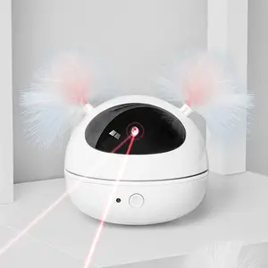 Автоматическая вращающаяся Лазерная Игрушка для кошек с зарядкой от USB, тренировочная развлекательная игрушка для кошек