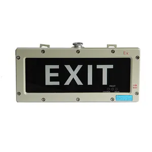 Aluminum Explosion proof Led Emergency Light Exit Sign 3w atex industrial with battery IP66 zone 1 zone 2