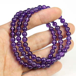 Bracelets en pierres naturelles rondes colorées de 6 mm pour femmes, <span class=keywords><strong>bracelet</strong></span> en cristal de guérison pour dames et filles - Product Image 4