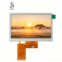 BOE 4,3 Zoll TFT IPS LCM LCD-Panel 480x272 Auflösung RGB 40PIN LVDS I2C LED-Hintergrundbeleuchtung Helligkeit 550 Cd/m² -20°C bis 70°C