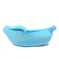 Lit pour chat Cozy Funny Banana, écologique, durable, en velours éponge, panier portable pour animaux de compagnie, motif uni, pour petits animaux, taille XL, été