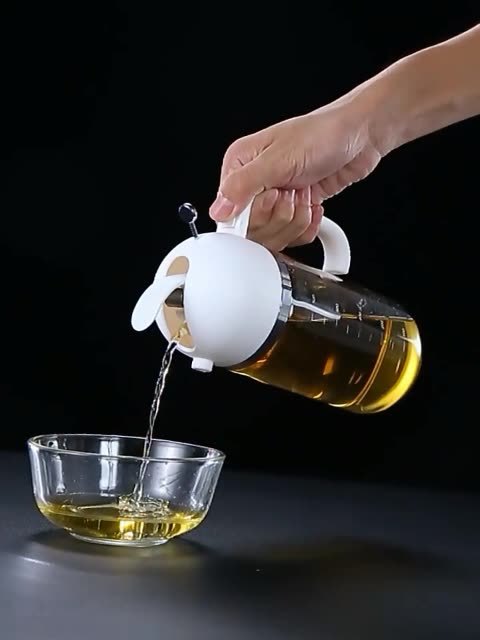 Pulvérisateur D'Huile Foncée Bloquant Lumière 2 En 1 - Flacon Distributeur Huile D'Olive Cuisine 473ml Noir
