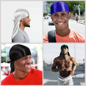 סיטונאי יוניסקס מעצב <span class=keywords><strong>durag</strong></span> משי ראש הדחיסה משכות עבור נשים גברים satin דורג headwrag - Product Image 6
