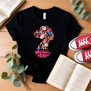 T-shirt per la Giornata Internazionale della Donna Nature International, da donna, 100% cotone, girocollo, manica corta, stampata, casual, femminista - Product Image 2