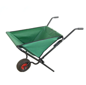 Collapsible Folding Lightweight Gardening Wheelbarrow Heavy Duty Oxford Cloth Green Lawn <strong>Cart</strong> for Grass - Product Image 2