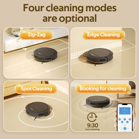 Robot aspirateur intelligent 3 en 1 avec commande par application, aspiration de 3000 Pa, filtre HEPA, nettoyage efficace à sec et à humide pour la maison
