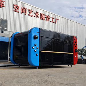 Camion de vente mobile en fibre de verre à 4 roues, design créatif, pour café et hot-dogs, idéal pour les centres commerciaux, les <span class=keywords><strong>places</strong></span> publiques et les espaces extérieurs - Product Image 5