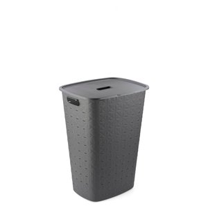 Cesto para la ropa sucia de plástico reciclado (56Lt) SOFTEX Gris K258698 - Product Image 2