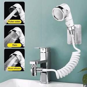 Champú para lavado <span class=keywords><strong>de</strong></span> pelo, ducha, grifo <span class=keywords><strong>de</strong></span> lavabo externo, manguera retráctil <span class=keywords><strong>de</strong></span> mano, conjunto <span class=keywords><strong>de</strong></span> cabezal <span class=keywords><strong>de</strong></span> ducha presurizado - Product Image 5