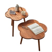 Table basse en bois massif sur mesure, petite table d'appoint pour salon, balcon, chambre, table à thé d'angle pour petite famille