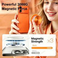 Support de téléphone magnétique N52 OEM Premium avec logo personnalisé, béquille orange pour iPhone 17 16 15 14 Pro Max, compatible avec coque magnétique
