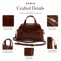 Sac Boston pour femme en cuir véritable gaufré crocodile, personnalisé OEM, style vintage, avec poignée supérieure et bandoulière, fabricant