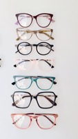Liquidation de lunettes en acétate à monture large Modèle mixte Montures optiques en acétate faites à la main Lunettes en gros