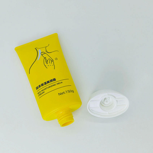 Envase de Tubo de Plástico Amarillo Personalizado de 150 ml con Tapa de Masaje de Tres Rodillos para Crema de Cuello - Product Image 3