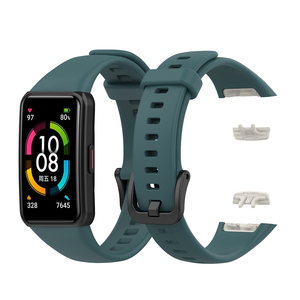 Bracelets de montre de remplacement de sport en silicone flexible Slim <span class=keywords><strong>Fit</strong></span> pour Huawei <span class=keywords><strong>Band</strong></span> <span class=keywords><strong>6</strong></span>/<span class=keywords><strong>Honor</strong></span> <span class=keywords><strong>Band</strong></span> <span class=keywords><strong>6</strong></span> - Product Image 1