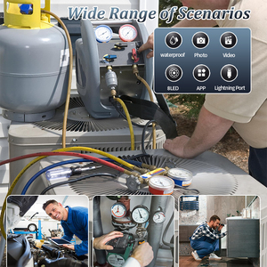 Cámara de Inspección de Alcantarillado Compatible con Apple y Android, Endoscopio con 8 Luces para Drenajes de Pared, Tuberías Automotrices, Sonda de 6.4mm - Product Image 4