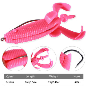 Meilleure vente <span class=keywords><strong>brochet</strong></span> carpe tête de gabarit pré gréée queue de pagaie souple en plastique leurres de pêche artificiels appâts bar truite lac ruisseau Silicone - Product Image 2
