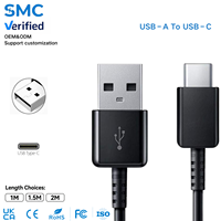 Kabel USB A ke USB C Tahan Lama Anti Tekuk Inti Tembaga Berlapis Timah Pengisian Cepat untuk Smartphone Grosir Kustomisasi Massal