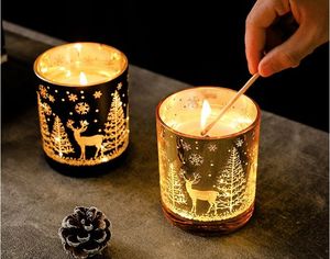 Nuovo Design Popolare <span class=keywords><strong>Candele</strong></span> Profumate di Lusso a Forma di Albero di Natale e Cervo con Luce LED per Decorazioni Natalizie e Regali - Product Image 4