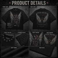 Camiseta Casual de Hombre, Estilo Streetwear, 100% Algodón, con Estampado Serigrafiado, Diseño Desgastado, Talla Grande, OEM
