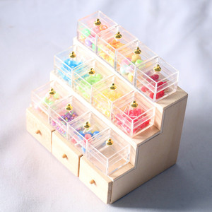 Maison de poupée en <span class=keywords><strong>bois</strong></span> massif bonbons légumes vitrine Miniature nourriture jouer scène Ob11 petit chiffon poupée accessoires - Product Image 3