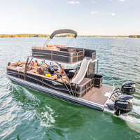 Kinocean Grand Tritoon Nouveau Bateau Ponton Meilleure Qualité OEM/ODM Loisirs Vente Chaude Bateau Ponton Sportif de Luxe pour Fêtes avec Moteur