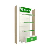 Étagères de magasin de proximité personnalisées à double face en gros d'usine, rayonnages de présentation en métal pour pharmacie