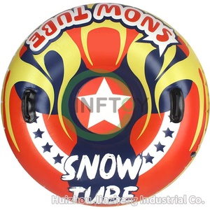 Tubo de nieve, trineo de nieve de 48 pulgadas con asa para deportes de invierno al aire libre, tubo de nieve inflable, trineo resistente para invierno, anillo de esquí - Product Image 1