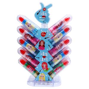 Putri permen pelembap bibir Glitter Lipstik Lollipop mainan kotak anak-anak selebriti Internet makanan ringan grosir santai anak-anak keras - Product Image 4