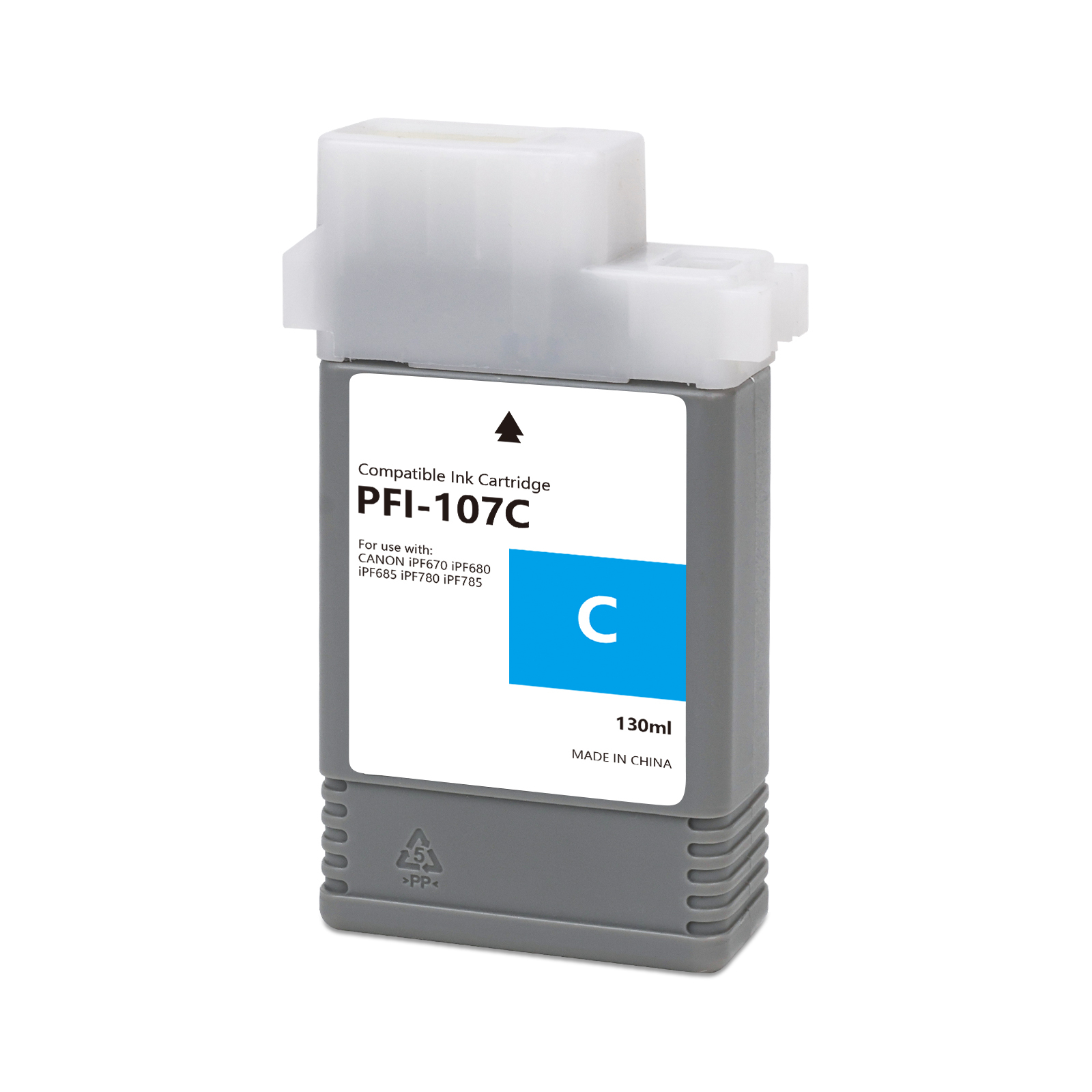 Cartuccia Inchiostro Nero PFI-107 130ml Per Canon ImagePROGRAF IPF 670, 680, 685