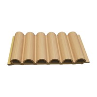 Panneau mural incurvé moderne M160 imperméable en fibre de bambou, panneau décoratif pour villa, hôtel, salon commercial