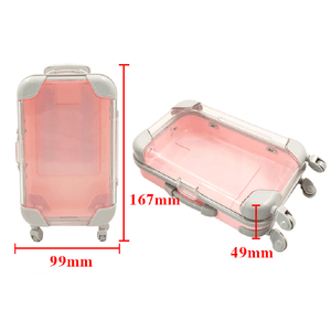 2022 Private label Cute Mini bagaglio valigia 3D Mink Eyelash Packaging Case Eyelashes Box - Product Image 4