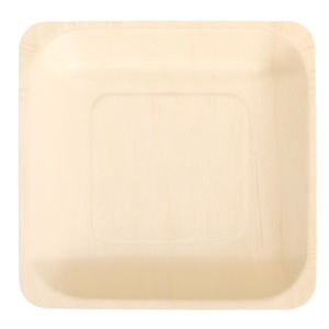 Assiette en bambou carrée jetable - Product Image 1