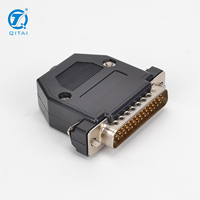 Conector Hembra D-SUB 44P 5A QX822-44, Carcasa Rectangular Encolada, Línea de Impresión, IP66, para Equipos de Control Industrial y Automotriz