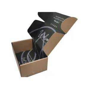 블랙 배송 상자 사용자 정의 로고 작은 골판지 공장 종이 포장 배송 상자