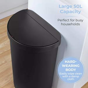 <strong>50L</strong> New Automatic Wholesale Kitchen Semi Round Sensor Trash <strong>Bin</strong> Plastic <strong>Rubbish</strong> <strong>Bins</strong> - Product Image 2