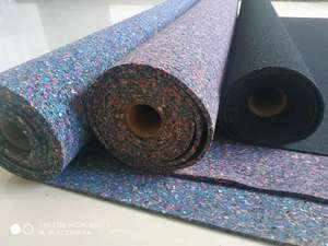 PUR-collé caoutchouc granulé acoustique isolation phonique absorbant les chocs polyuréthane collé <span class=keywords><strong>mousse</strong></span> rouleaux caoutchouc-liège tapis de découplage - Product Image 4