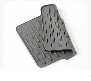 <b>Small</b> Food-Grade Silicone Rectangle Drainage Kitchen Drying <b>Mat</b> Non-Slip Dish Countertop <b>Mats</b> & Pads - Product Image 2