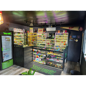 Khói cửa hàng lịch thi đấu trang trí kính hiển thị trường hợp với ánh sáng LED Full Vision hiển thị hiển thị trường Hợp cho khói cửa hàng cửa hàng - Product Image 1