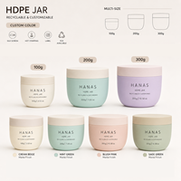 Pot à crème en PEHD 100/200/300g, anti-fuite, à large ouverture, pour gommage corporel, soin de la peau, beurre, impression personnalisée - Vente chaude
