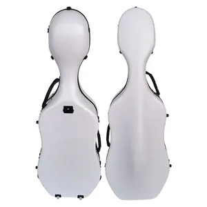 Aiersi hot sale high quality white carbon fiber factory price colourful disdressed carbonfiber cello case for sale made in China