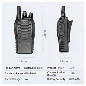 Walkie Talkie Analógico BF-88E con Alcance de 5 km, Radio Bidireccional Portátil Resistente al Agua IP69K - Product Image 3