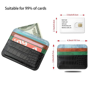 Portefeuille en gros personnalisé pour hommes avec plusieurs cartes de crédit en PU de grande capacité pour les affaires - Product Image 5
