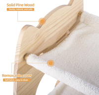 Lit hamac superposé en bois de pin de haute qualité, moderne, extra large, à 2 niveaux, pour animaux de compagnie, avec griffoir pour chat