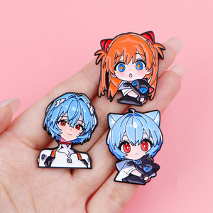 6 modèles de broches mignonnes pour femmes, thème filles de jeux vidéo anime, en métal émaillé et alliage métallique, style dessin animé, pour costume féminin - Product Image 5